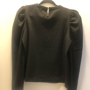 Black Zara Puff Sleeve Top